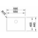 Blanco 521579 Claron 550-U 不鏽鋼廚房昇盤